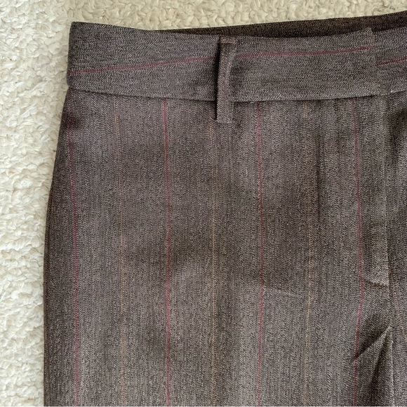 Rafaella Classic Brown Dress Pants with a thin Red and Orange Stripe ~ Size 10 - Picture 12 of 13